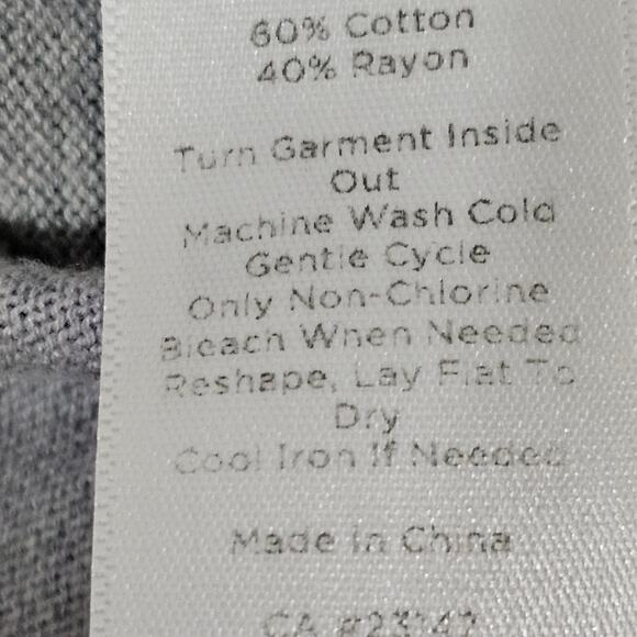 TALBOTS Women Thin Stretch Cotton Rayon Sweater Embroidered City View M - Picture 7 of 8